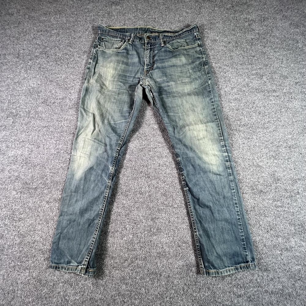 Levi's 511 Straight Jeans Men's 34x30 Blue Cotton Denim Faded Workwear Stretch
